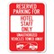 Signmission Reserved Parking for Hotel Staff Only Unauthorized Vehicles Towed Away, A-1824-23097 A-1824-23097 - alternate 1